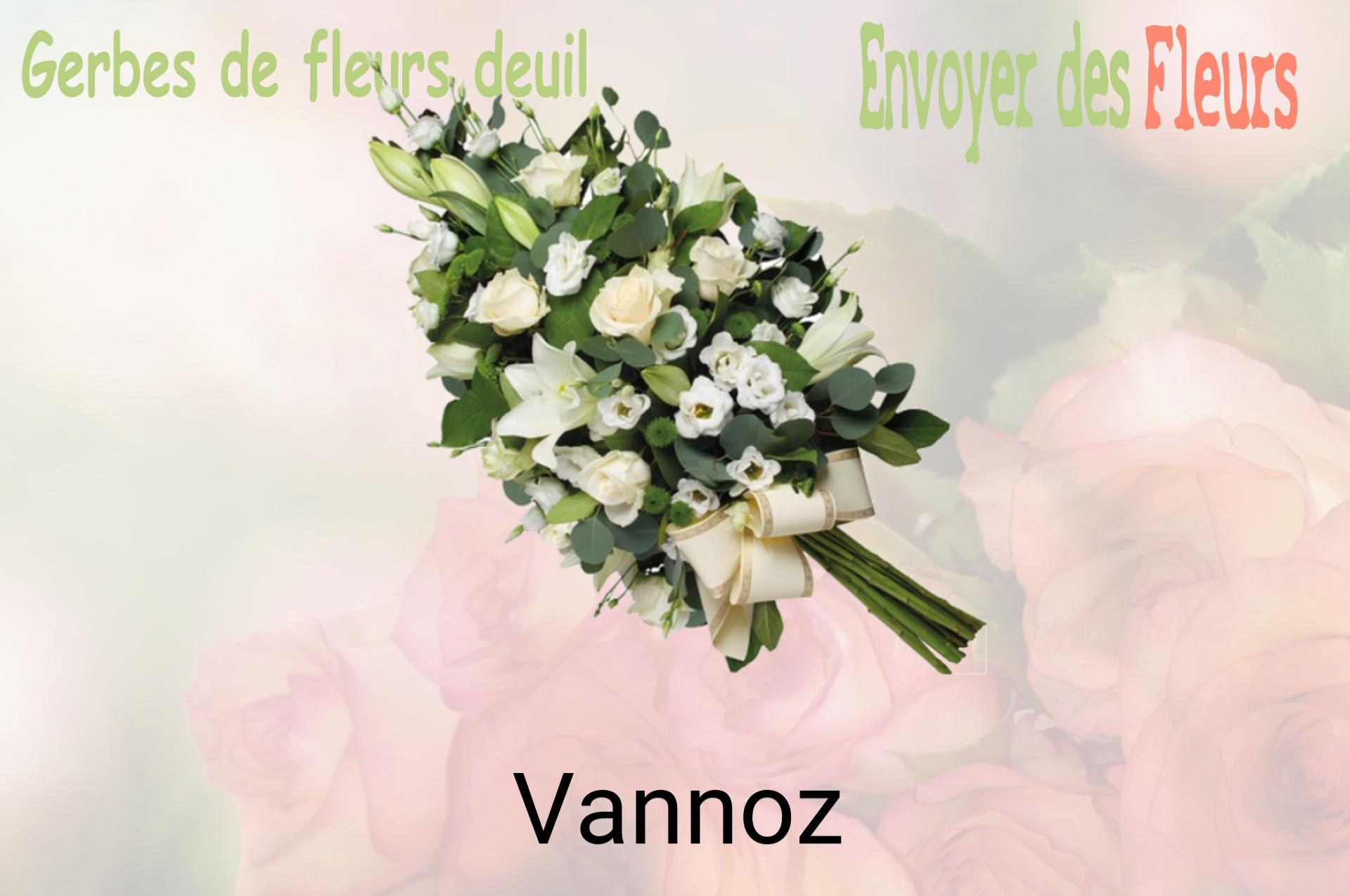 Gerbe de fleurs de deuil livrée à Vannoz